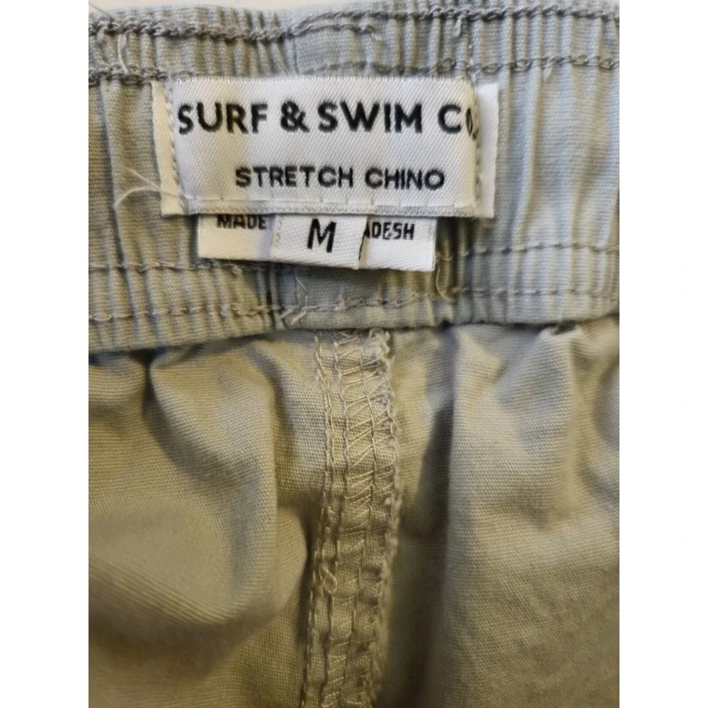 TRUNKS SURF & SWIM CO. STRETCH CHINO PALM PULL-ON LIGHT DENIM SHORTS SIZE MEDIUM